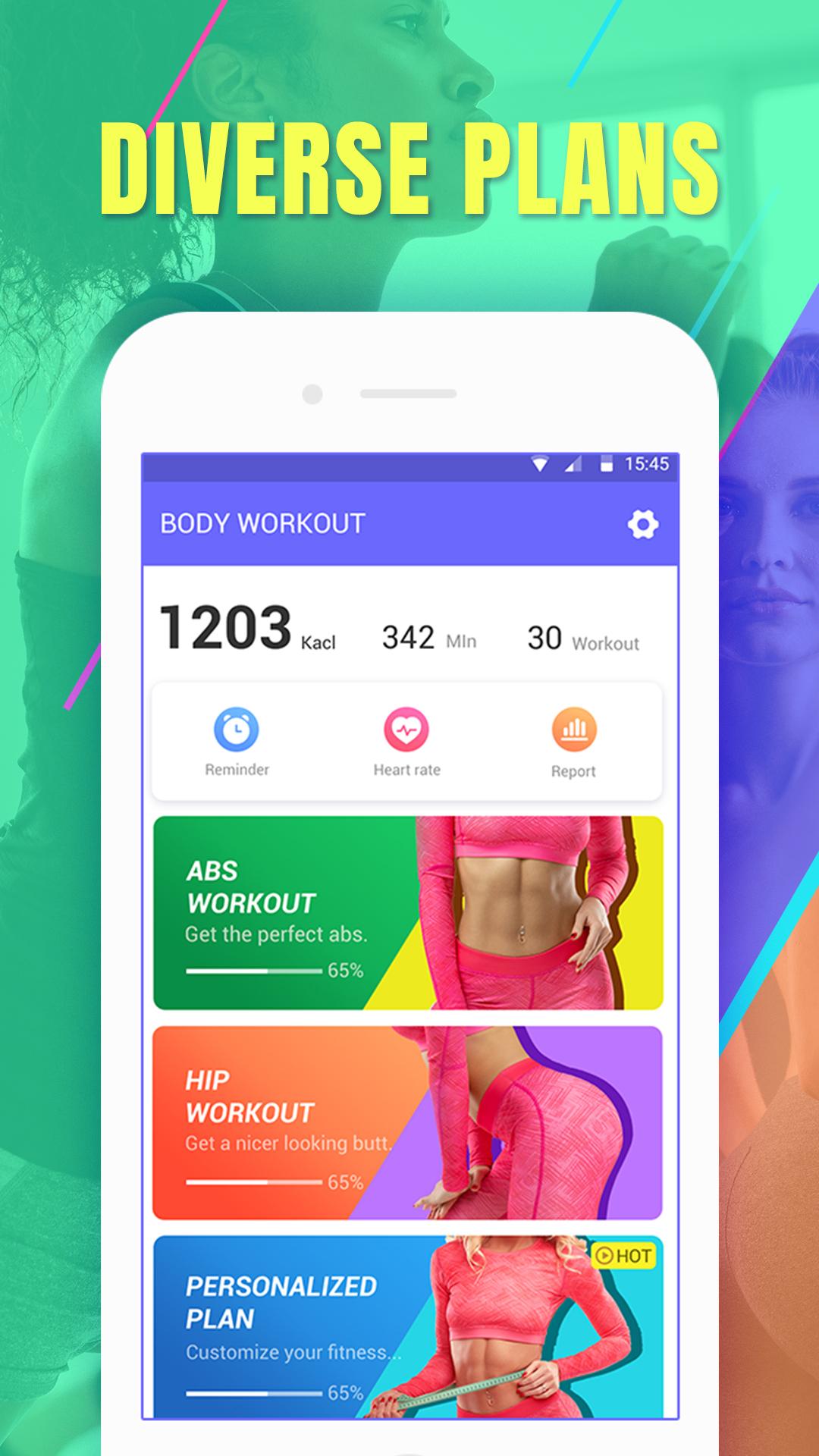 Body Workout-Lose Fat&Body Shaping&Burn Calories - скриншот 1