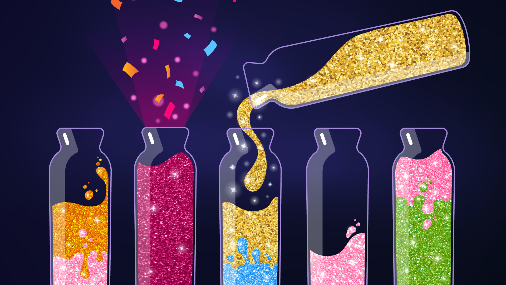 Бутылочки и Пробирки:Get Color - скриншот 1