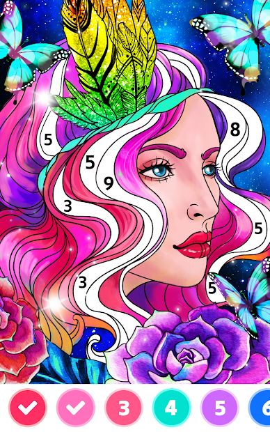 Color123 — раскраски по номерам, рисовать игры - скриншот 1