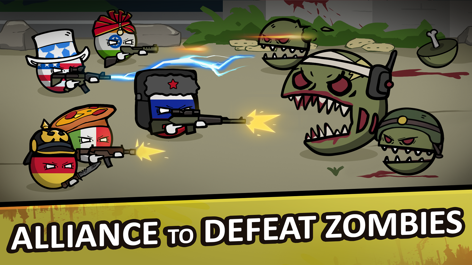 Countryballs — Zombie Attack - скриншот 2
