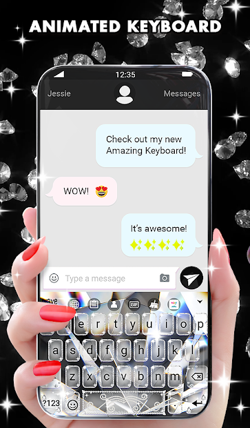Diamond Live Wallpaper & Animated Keyboard - скриншот 2