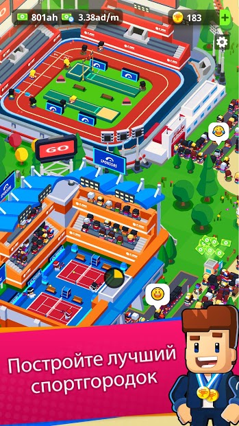 Idle Sports City Tycoon Game: Build a Sport Empire - скриншот 1