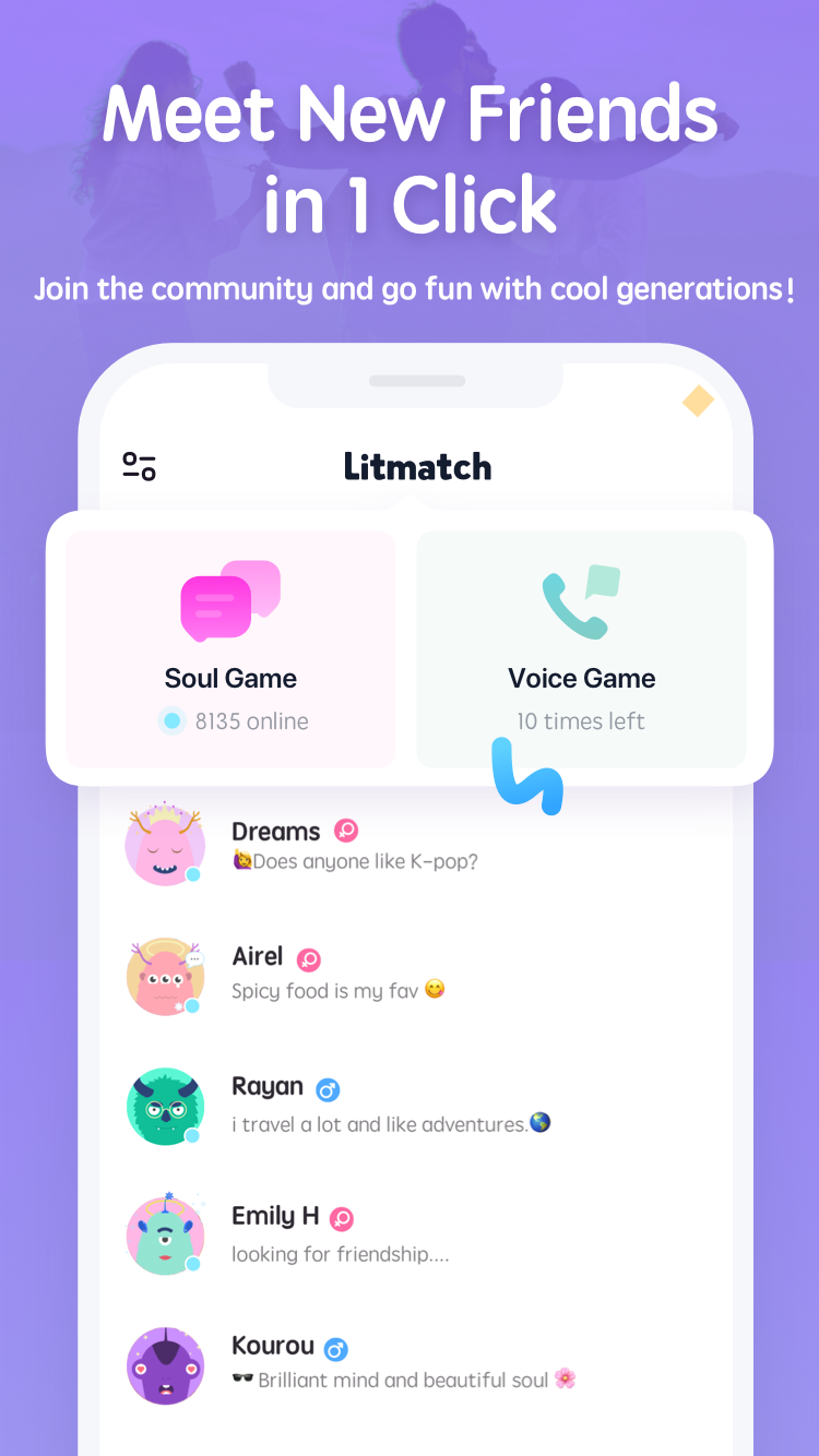 Litmatch—Make new friends - скриншот 1