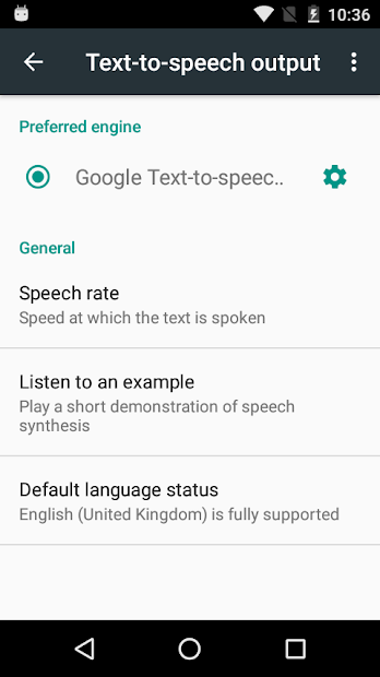 Синтезатор речи Google - скриншот 1