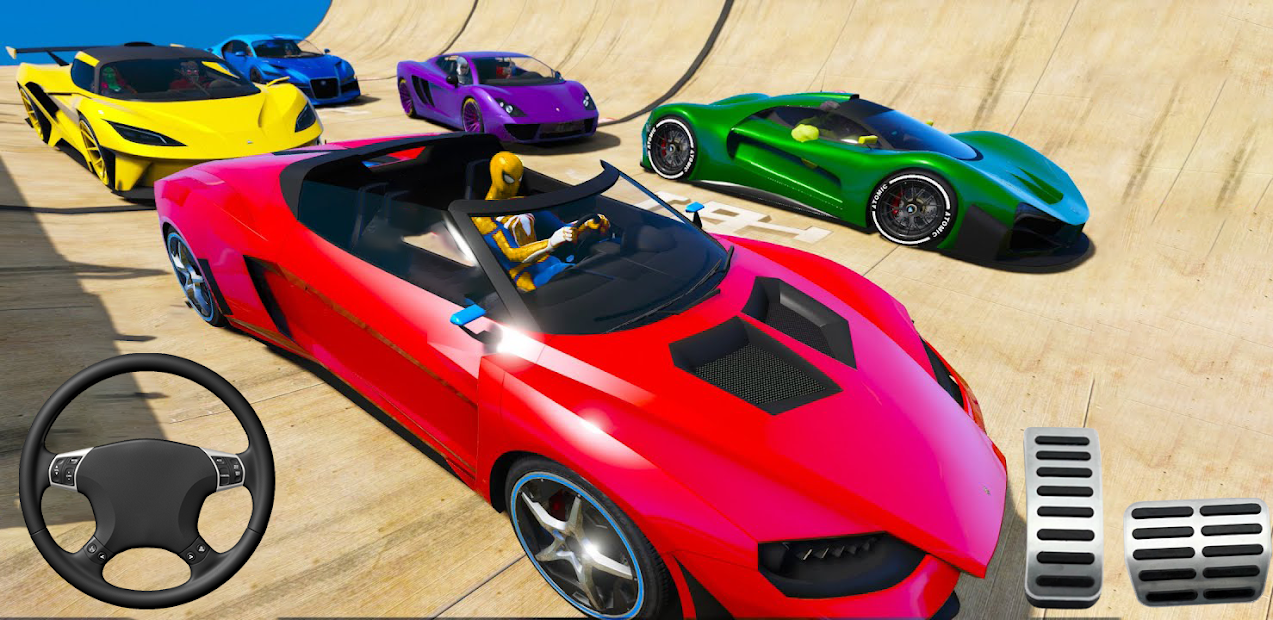 Superhero Car Stunts — Racing Car Games - скриншот 2
