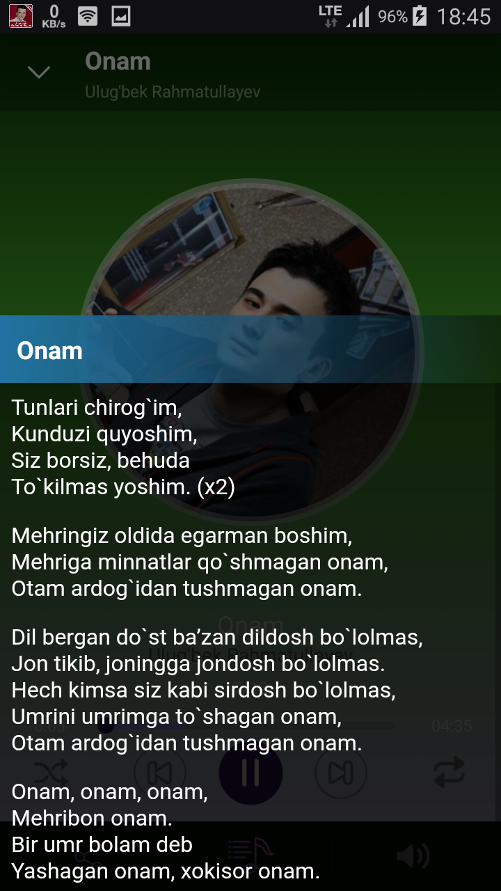 Ulug’bek Rahmatullayev qo’shiqlari, Internetsiz - скриншот 3
